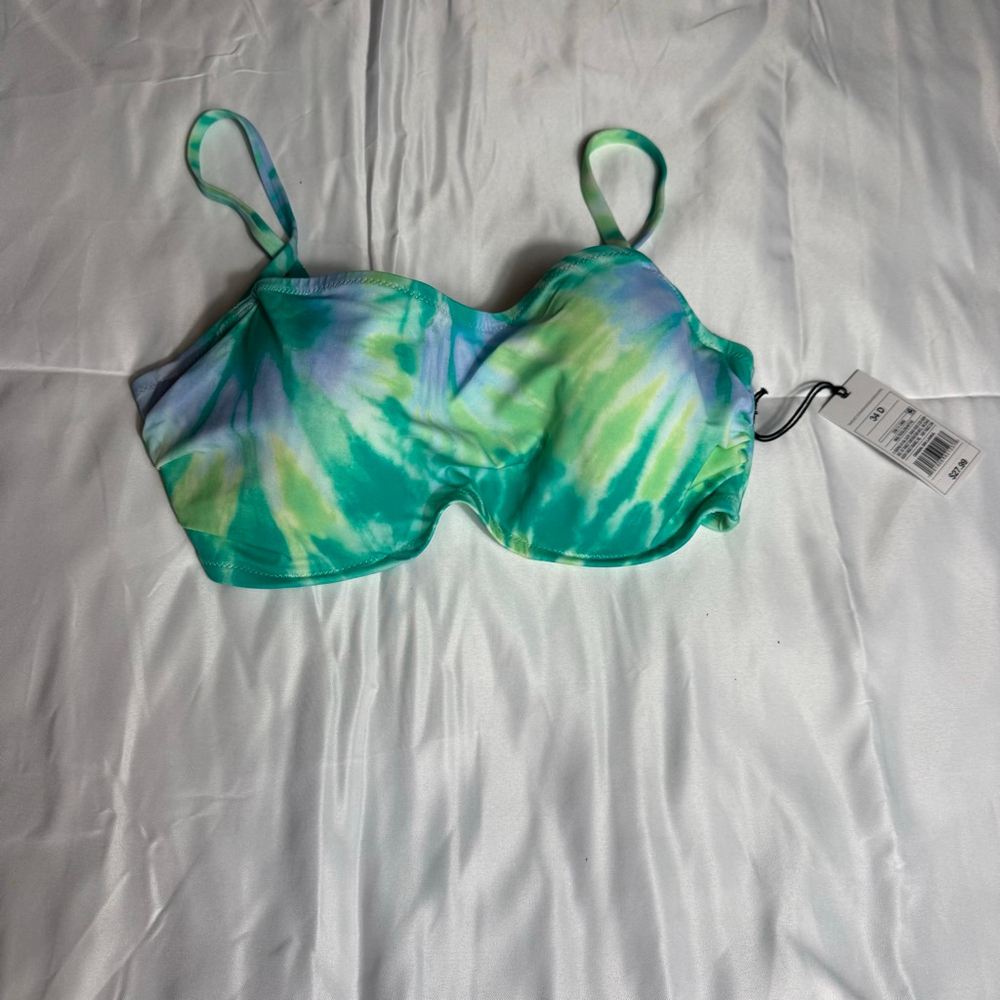 Women's Shade & Shore Tie-Dye Bikini Top Green Blue